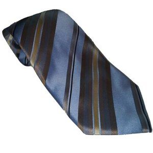 Chereskin Men's Tie Silk Striped Classic Blue Tan